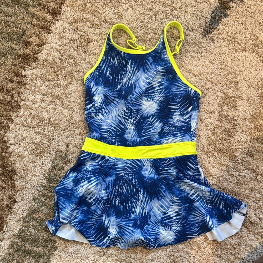 Kids Blue and Yellow Swim Dress